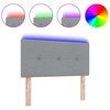 LED galvūgalis su LED juostelėmis Šviesiai pilka 80 cm audinys