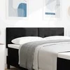 LED galvūgalis su LED juostelėmis Juodas 160 cm Aksomas