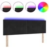 LED galvūgalis su LED juostelėmis Juodas 160 cm Aksomas
