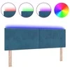 LED galvūgalis su LED juostelėmis Mėlyna 160 cm Aksomas