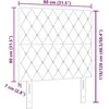 LED galvūgalis su LED juostelėmis Šviesiai pilka 80 cm Aksomas