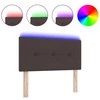 LED galvūgalis su LED juostelėmis Tamsiai rudas 100 cm audinys