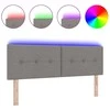 LED galvūgalis su LED juostelėmis Taupe 160 cm audinys