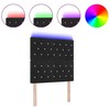 LED galvūgalis su LED juostelėmis Juodas 100 cm Aksomas