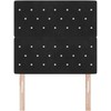 LED galvūgalis su LED juostelėmis Juodas 100 cm Aksomas