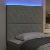 LED galvūgalis su LED juostelėmis Šviesiai pilka 100 cm Aksomas