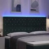 LED galvūgalis su LED juostelėmis Tamsiai žalia 200 cm Aksomas