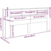 LED galvūgalis, ąžuolo spalvos, 220x18,5x103,5 cm, inžinerinė mediena