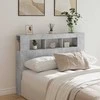LED galvūgalis, betono, 140x18,5x103,5cm, apdirbta mediena
