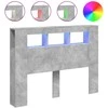 LED galvūgalis, betono, 140x18,5x103,5cm, apdirbta mediena