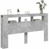 LED galvūgalis, betono, 180x18,5x103,5cm, apdirbta mediena