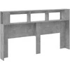 LED galvūgalis, betono, 180x18,5x103,5cm, apdirbta mediena