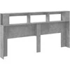 LED galvūgalis, betono, 200x18,5x103,5cm, apdirbta mediena