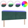 LED galvūgalis Tamsiai žalia 160 cm Aksomas