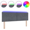 LED galvūgalis Tamsiai pilka 160 cm Aksomas