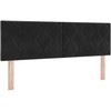 LED galvūgalis Juodas 160 cm Aksomas