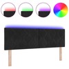 LED galvūgalis Juodas 160 cm Aksomas