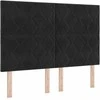 LED galvūgalis Juodas 144 cm Aksomas