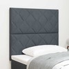 LED galvūgalis Tamsiai pilka 100 cm Aksomas