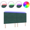 LED galvūgalis Tamsiai žalia 200 cm Aksomas