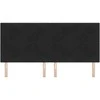 LED galvūgalis su LED juostelėmis Juodas 200 cm Aksomas