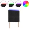 LED galvūgalis su LED juostelėmis Juodas 100 cm Aksomas