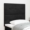 LED galvūgalis su LED juostelėmis Juodas 100 cm Aksomas