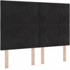 LED galvūgalis Juodas 160 cm Aksomas