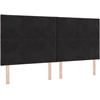 LED galvūgalis Juodas 200 cm Aksomas