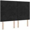 LED galvūgalis su LED juostelėmis Juodas 144 cm Aksomas