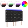 LED galvūgalis su LED juostelėmis Juodas 144 cm Aksomas
