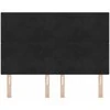 LED galvūgalis su LED juostelėmis Juodas 144 cm Aksomas