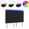 LED galvūgalis su LED juostelėmis Juodas 144 cm Aksomas