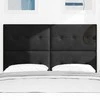LED galvūgalis su LED juostelėmis Juodas 144 cm Aksomas