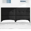 LED galvūgalis su LED juostelėmis Juodas 144 cm audinys