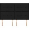 LED galvūgalis su LED juostelėmis Juodas 144 cm audinys