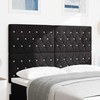 LED galvūgalis su LED juostelėmis Juodas 160 cm Aksomas