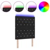 LED galvūgalis su LED juostelėmis Juodas 80 cm Aksomas