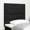 LED galvūgalis su LED juostelėmis Juodas 90 cm Aksomas