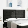 LED galvūgalis su LED juostelėmis Juodas 180 cm Aksomas