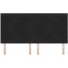 LED galvūgalis su LED juostelėmis Juodas 180 cm Aksomas