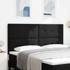 LED galvūgalis su LED juostelėmis Juodas 180 cm audinys
