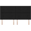 LED galvūgalis su LED juostelėmis Juodas 180 cm audinys