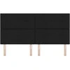 LED galvūgalis su LED juostelėmis Juodas 180 cm audinys