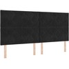LED galvūgalis Juodas 200 cm Aksomas