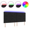 LED galvūgalis Juodas 200 cm Aksomas