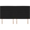 LED galvūgalis su LED juostelėmis Juodas 180 cm audinys
