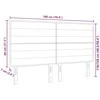 LED galvūgalis su LED juostelėmis Juodas 180 cm audinys