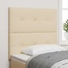LED galvūgalis su LED juostelėmis Kreminė 80 cm audinys