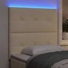 LED galvūgalis su LED juostelėmis Kreminė 80 cm audinys